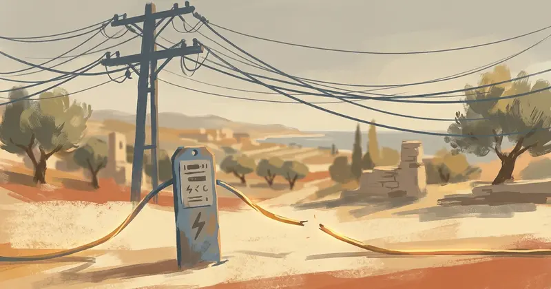 Temporary power interruption notice posted for the Chania area